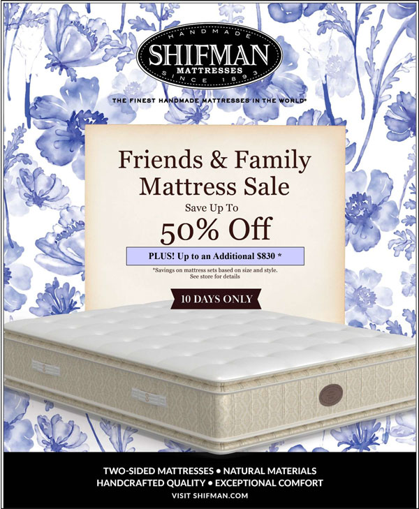 Friends & Family Mattress Sale up to 50% off